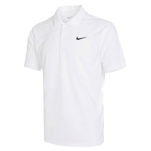 NIKE耐克男子白色百搭宽松舒适运动休闲短袖T恤POLO衫DH0858-100