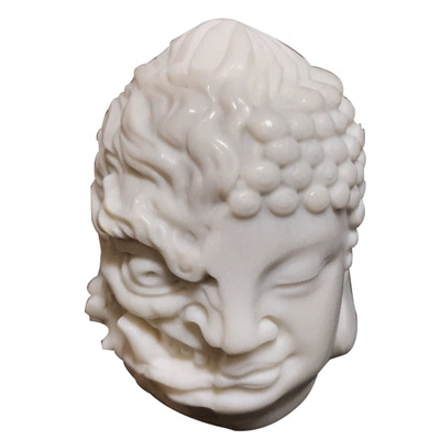 一念之间鹿角三通单珠佛魔雕刻