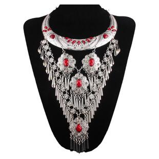 新款正品民族风夸张大项圈舞蹈饰品挂饰 棉麻服饰配饰