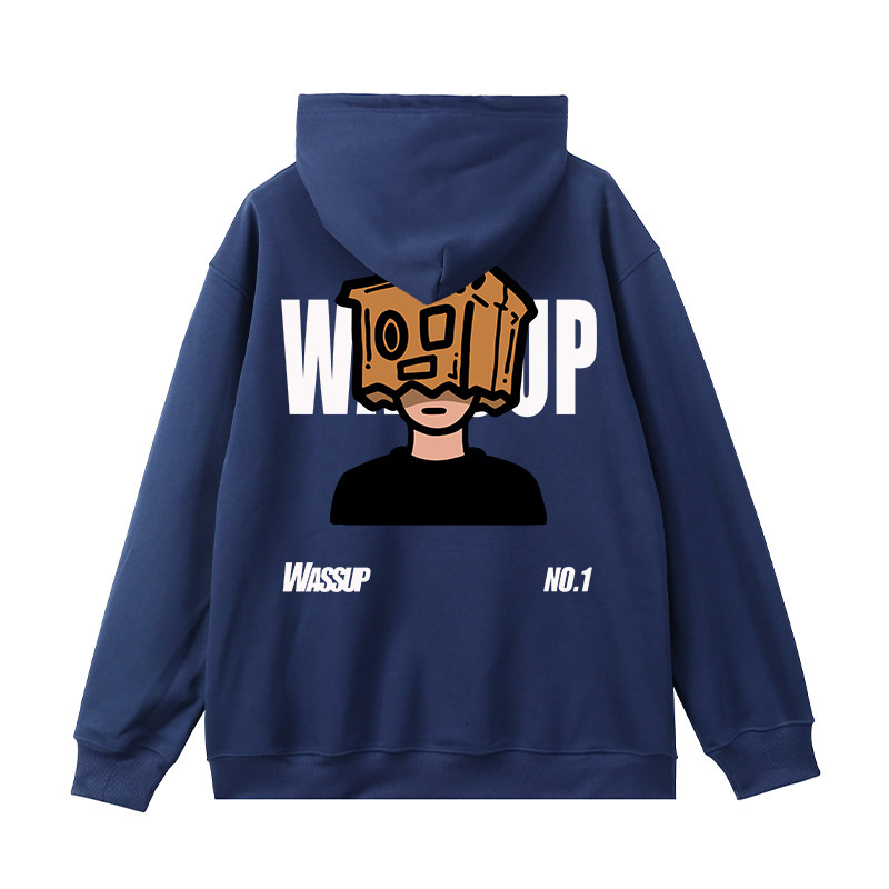 WASSUP潮牌美式男孩重磅加绒卫衣