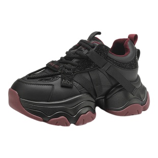 星期六潮流厚底加绒银色老爹鞋女款2025新款冬季保暖增高运动鞋子