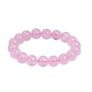 粉水晶手链冰透粉嫩粉晶清透粉晶芙蓉石粉色水晶珠子串珠手串男女
