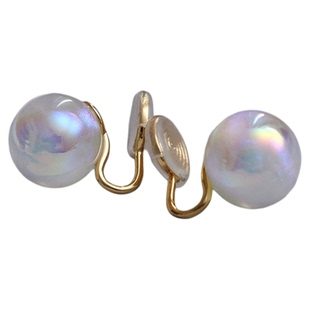 施家正圆粉光人鱼姬珍珠999纯银耳钉女气质耳环2025新款爆款耳饰