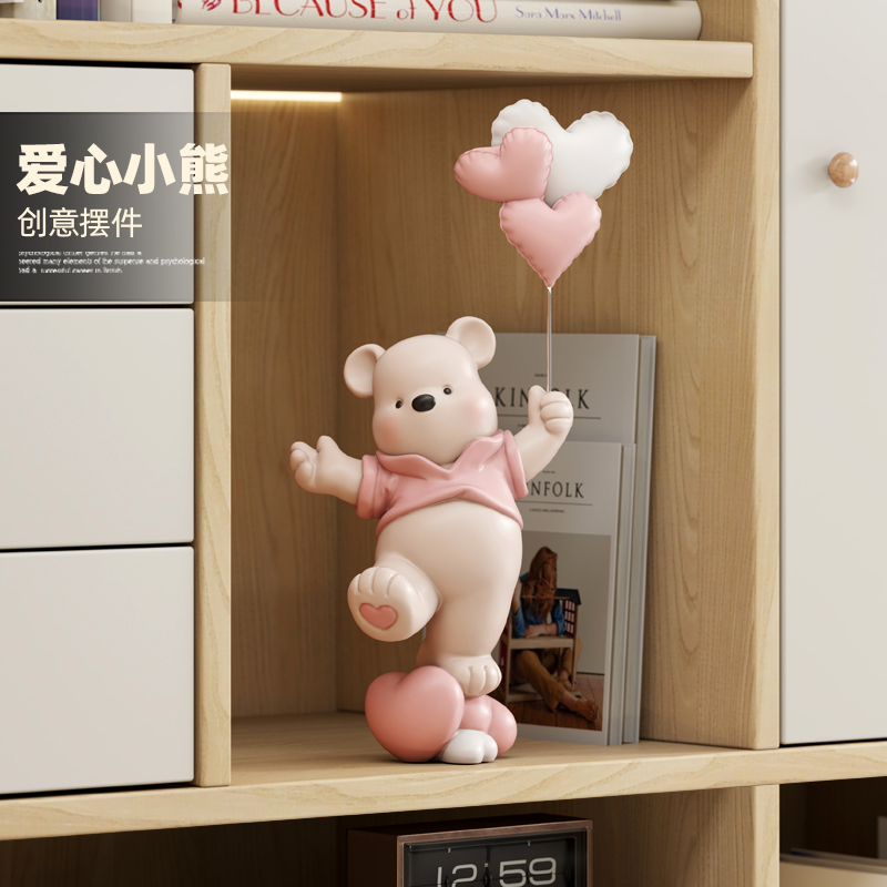 奶油风暴力熊桌面摆件客厅电视柜酒柜家居饰品高级感乔迁生日礼物