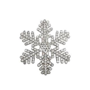 罗云熙同款雪花发夹女秋冬水钻侧边前额刘海鸭嘴夹子头饰银色发卡