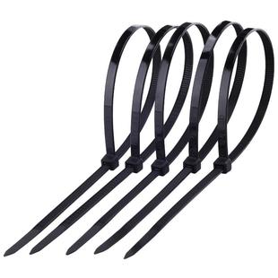 添翼尼龙扎带4*350MM塑料卡扣强力捆绑扎线带固定座器黑白色250条