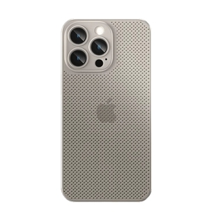 适用苹果15手机壳散热透气iPhone14超薄13ProMax磨砂12新款16Pro潮XR裸感11套Max夏天X男7女8Plus简约Mini/pm