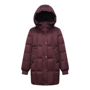 雪中飞2026冬新款女士中长款羽绒服连帽直筒韩版舒适保暖气质