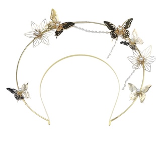 格格间原创【蝶舞】汉服圣母冠头饰古风发冠唐风异域流苏发簪配饰