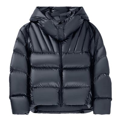 【于明加同款】HPLY荷比俪冬新款女白鹅绒连帽蓬松轻薄羽绒服