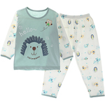 小青龙儿童睡衣春夏季男童女童纯棉薄款空调服套装宝宝小孩中大童