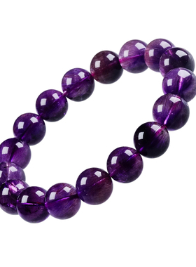 超唯珍藏级双色紫红超七共生手串