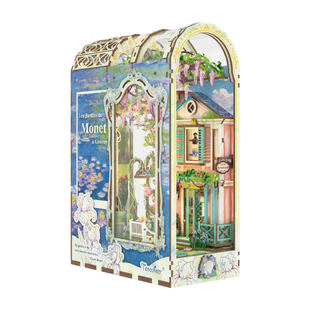 同趣莫奈花园拼装感应书立手工diy小屋法式积木模型新年礼物女