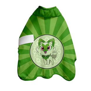 御三家新叶喵润水鸭宝可梦吼叫尾宠物浴袍狗狗猫咪衣服洗澡浴巾