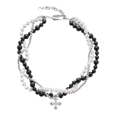 NothingButMini黑白游戏-十字星缠绕项链小众设计师款高级感甜酷