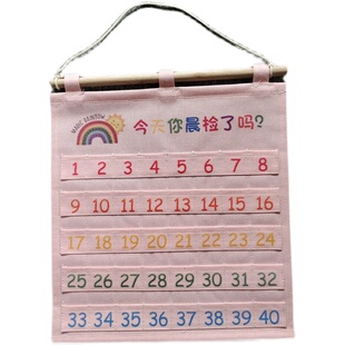 幼儿园晨检卡晨检袋墙上健康小卡展示多兜简约防水健康晨检卡