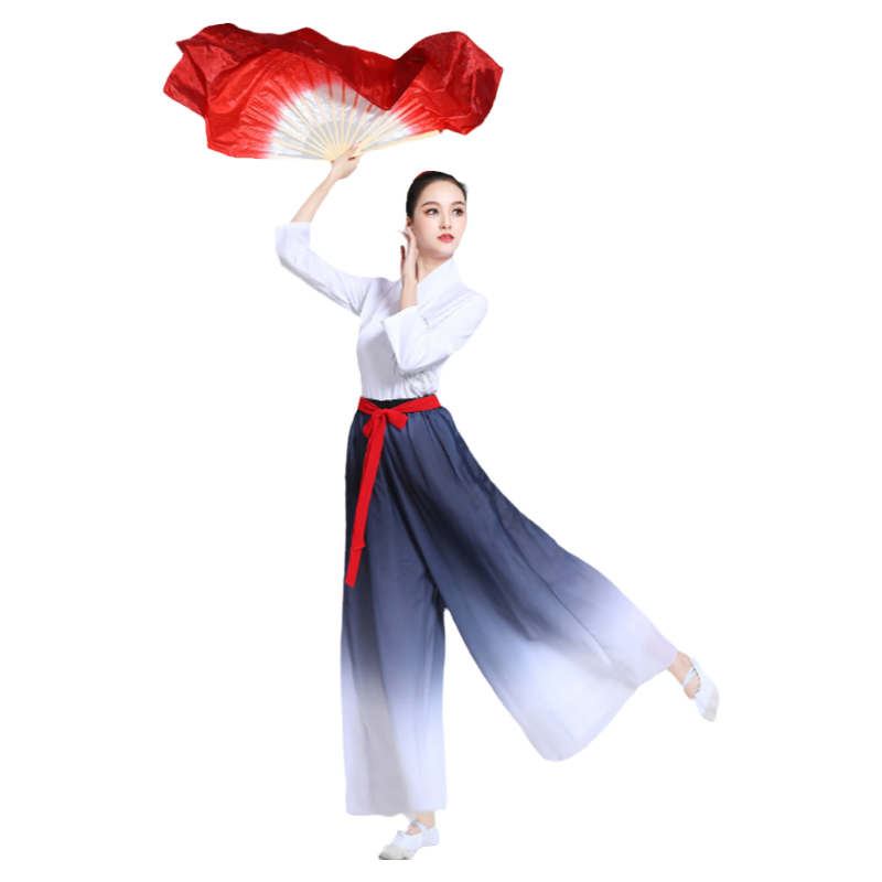万疆舞蹈演出服夏辉雪龙吟舞蹈服中国舞女飘逸现代响扇扇子舞服装