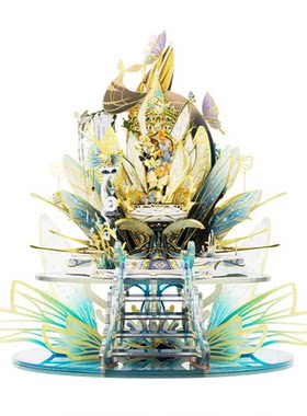 艺模精灵系列3D立体拼图金属拼装模型手工diy马车皇冠礼物送女友