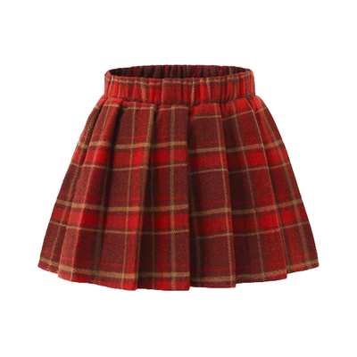 女童毛呢半身裙学院风洋气时尚潮