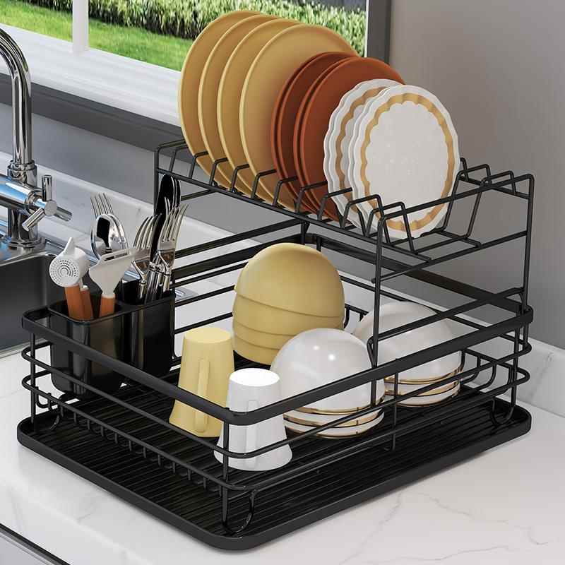 厨房置物架碗盘收纳架沥水架家用滤水碗碟架碗架收纳盒碗筷架