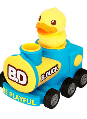 B.Duck小黄鸭按压回力车儿童玩具