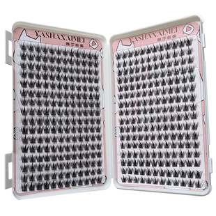 32排纯野小恶魔假睫毛三部曲自然仿真单簇分段式漫画眼仙子睫毛书