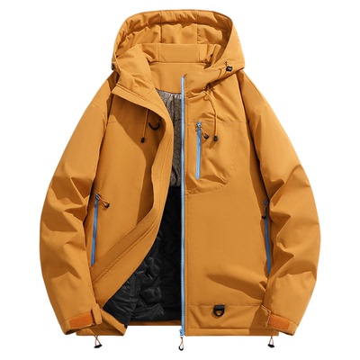 加厚情侣2025新款连帽宽松型登山