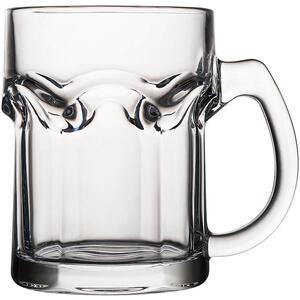 高端加厚扎啤杯500ml玻璃带手柄家用大容量网红精酿啤酒杯英雄杯