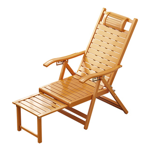 躺椅折叠户外竹椅夏季楠竹成人老人午休庭院竹摇椅睡椅藤椅凉椅