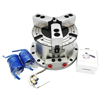 新款6寸立式中空气动卡盘高精度