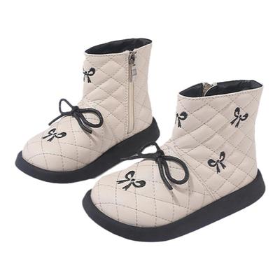 儿童时尚蝴蝶结公主靴宝宝单靴