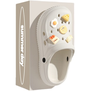 eva洞洞鞋女款夏季2026新款情侣沙滩海边防滑不臭脚厚底拖鞋外穿