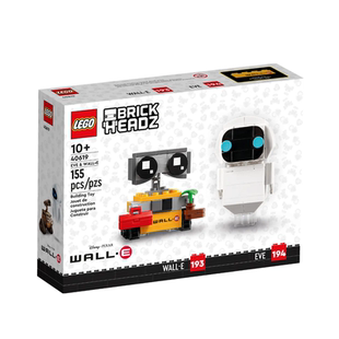 【自营】乐高方头仔40619瓦力与伊娃迪士尼机器人总动员玩具积木