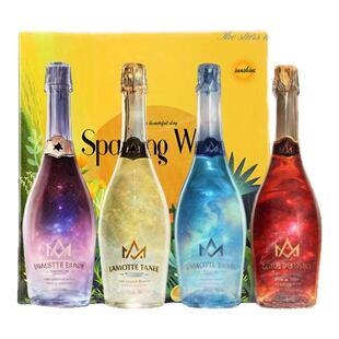 星空酒无醇葡萄汁饮料气泡酒0度无酒精起泡酒晚安果酒赠香槟杯