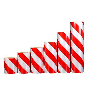 红白斜纹反光警示胶带反光膜贴纸安全标识贴条反光带划线反光贴纸