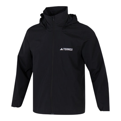 阿迪达斯梭织连帽夹克男装2026夏季新款CLIMAPROOF运动外套JM86