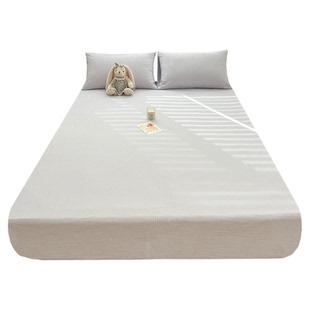 迷你浅紫格文艺简约纯棉单件床单水洗棉宿舍被单床笠可配三四件套