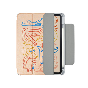 Ufology原创插画适用ipadair5保护壳pro11英寸套ipad9代10代mini6笔槽air4猫咪8代2020全包pro2021磁吸2022