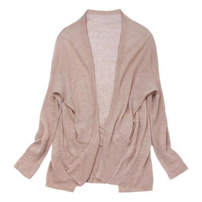 精纺水溶羊绒无扣开衫