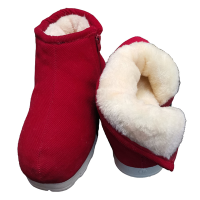 妈妈中年保暖脚防滑包跟毛毛鞋