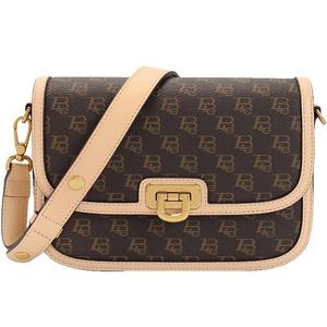 百丽包包女时光慢递高级质感复古老花单肩包斜挎包小方包X7059CX4