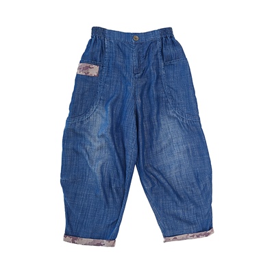 无色无味新款柔软牛仔裤女高腰直筒九分裤显瘦萝卜裤