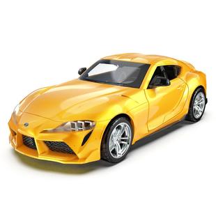 彩珀成真1:31合金黄色丰田SUPRA 战神赛跑车模型声光回力儿童玩具