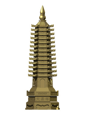 新文昌塔stl模型文件精雕图3D树脂打印建模人物动物建筑精修建模