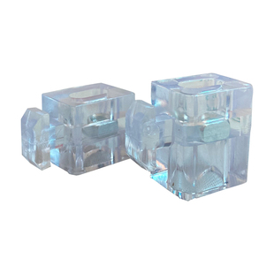 欧标20/30/40/45铝型材水晶胶粒板材固定块锁紧块透明间隔连接块