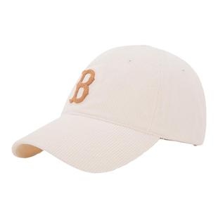 MLB官方 男女情侣大logo百搭灯芯绒休闲棒球帽24冬季CPWC1