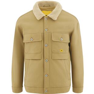 CAT卡特秋冬男士户外工装风羊羔绒领短款羽绒服翻领外套