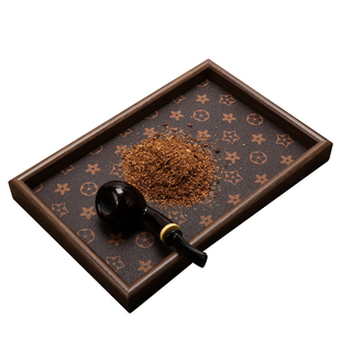 木质醒草盘烟丝烟草收纳盒方便轻携男士烟具全套烟草防止器醒草盘