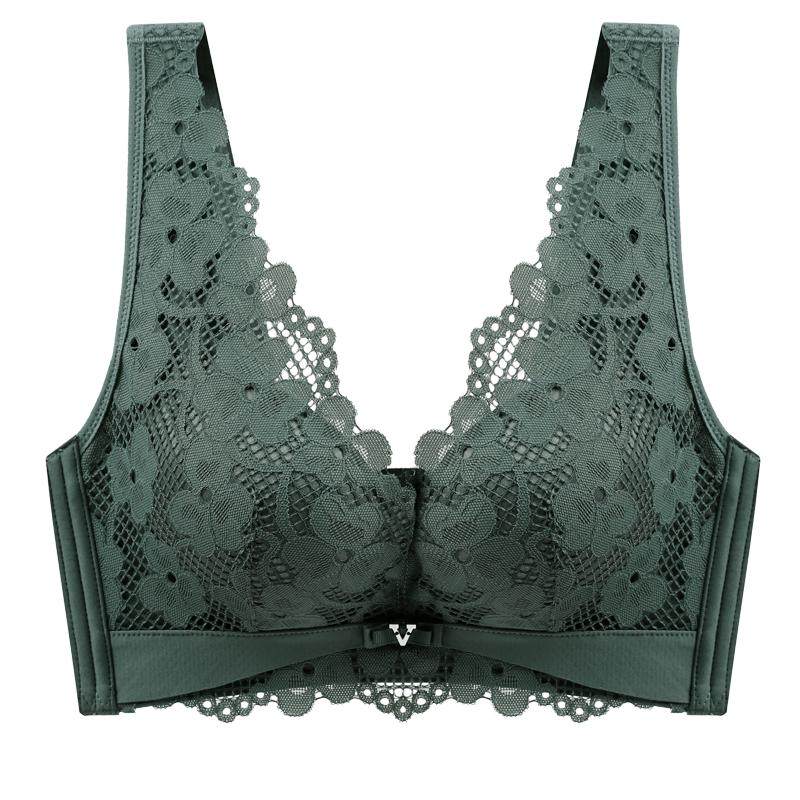 无磁乳胶内衣女无钢圈小胸聚拢收副乳防下垂调整型薄款文胸套装