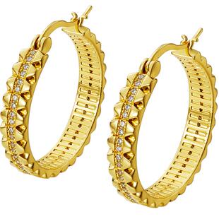 【倪妮同款】GOOGMO高级感麦穗耳环女摩登设计耳圈耳钉冷淡风耳饰